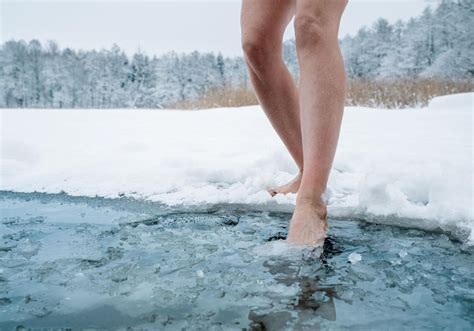 nude ice bathing|Nude, cold